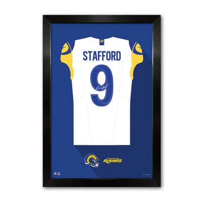 Matthew Stafford Los Angeles Rams 27" x 39" Framed Jersey Art Print